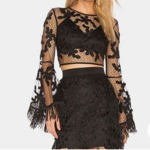 Endless Rose two piece sheer flower set